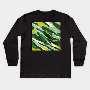 Jungle Camouflage Army Pattern, a perfect gift for all soldiers, asg and paintball fans! #36 Kids Long Sleeve T-Shirt